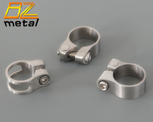 CNC Machining Titanium Seat Post Clamp Bicycle Cycling