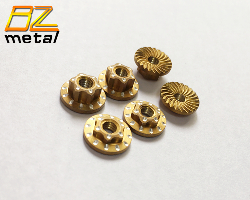 Aluminum Alloy Wheel Nuts in Golden Color with High Quality