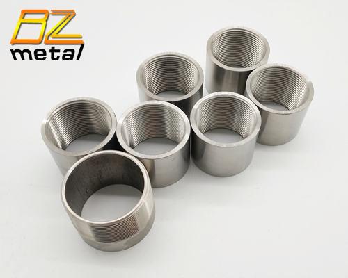 Custom Machining CNC Titanium Male Threaded Bushing Tube Sleeve