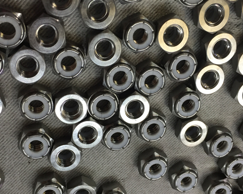 Titanium Gr5 Machined Lock Nuts with 6 Point Stamp Nuts