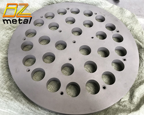 Titanium Machined Plate with Lazer Cutting Holes